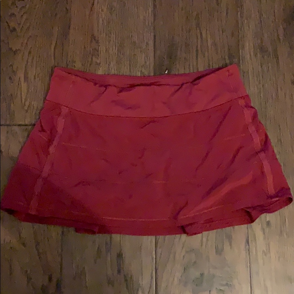lululemon tennis skirt maroon